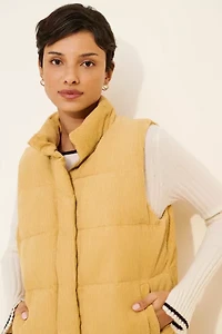 4SI3NNA Corduroy Relaxed Puffer Vest