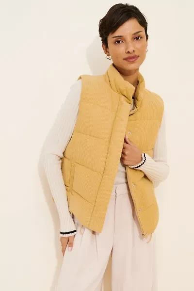 4SI3NNA Corduroy Relaxed Puffer Vest