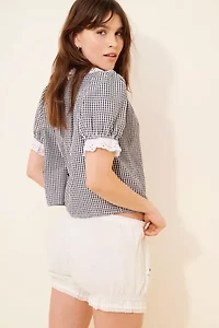 Lisa Says Gah Franny Embroidered Linen Blend Bloomers