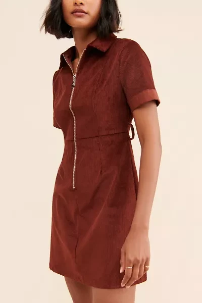 Glamorous Corduroy Zip Up Dress