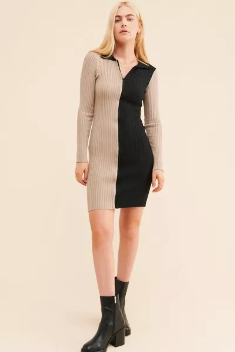 Daisy Street Split Knit Dress