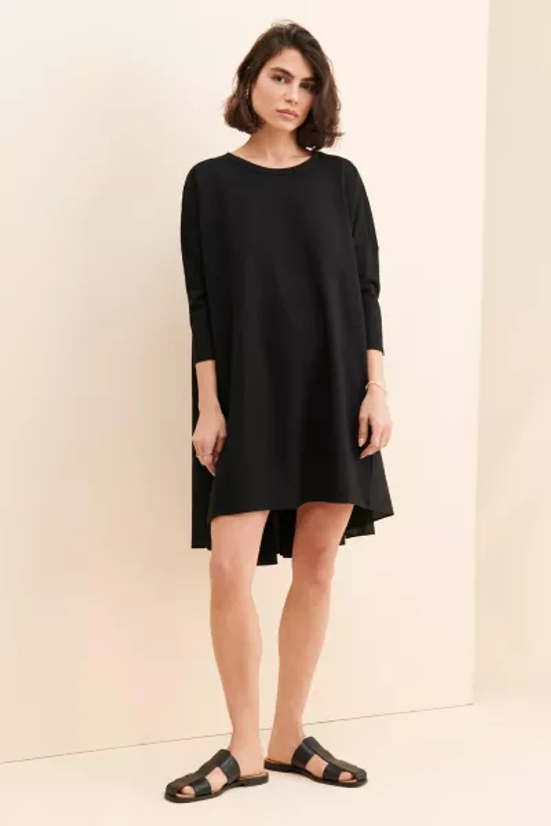English Factory Mixed Media Pleated Dress