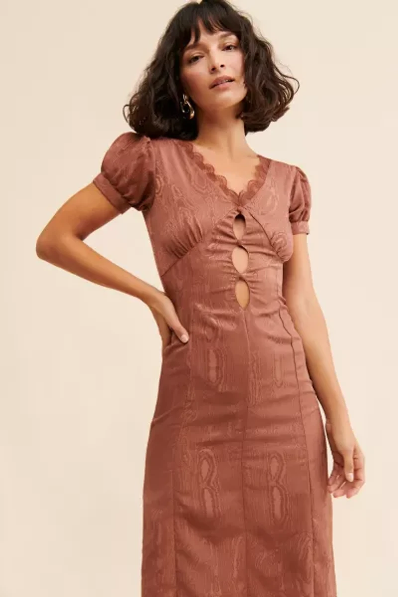 Daisy Street Satin Midi Dress