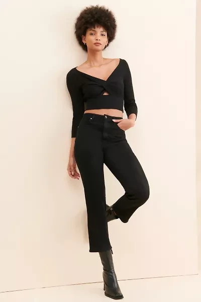 JUST BLACK DENIM Ribcage Cropped Straight Leg Jeans