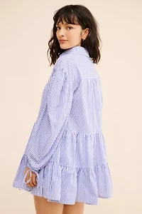 4SI3NNA Tiered Mini Shirtdress