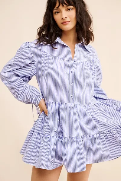 4SI3NNA Tiered Mini Shirtdress
