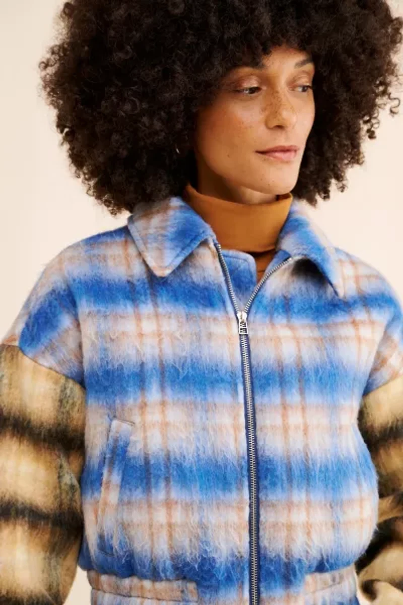 Stevie Plaid Wool Jacket