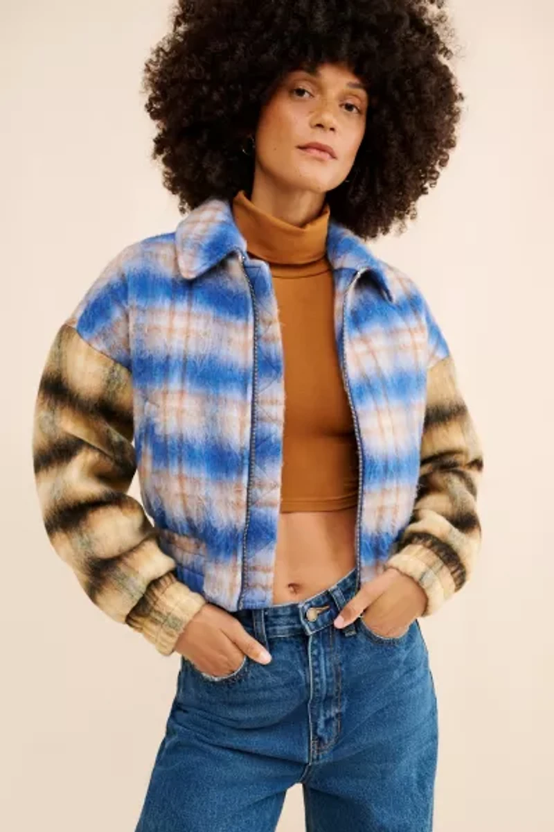Stevie Plaid Wool Jacket