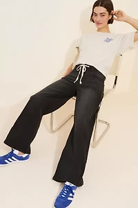 JUST BLACK DENIM Wide Leg Drawstring Jeans