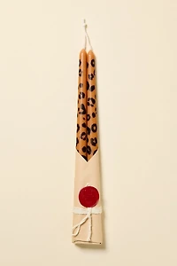 Cheetah Print Taper Candle Set