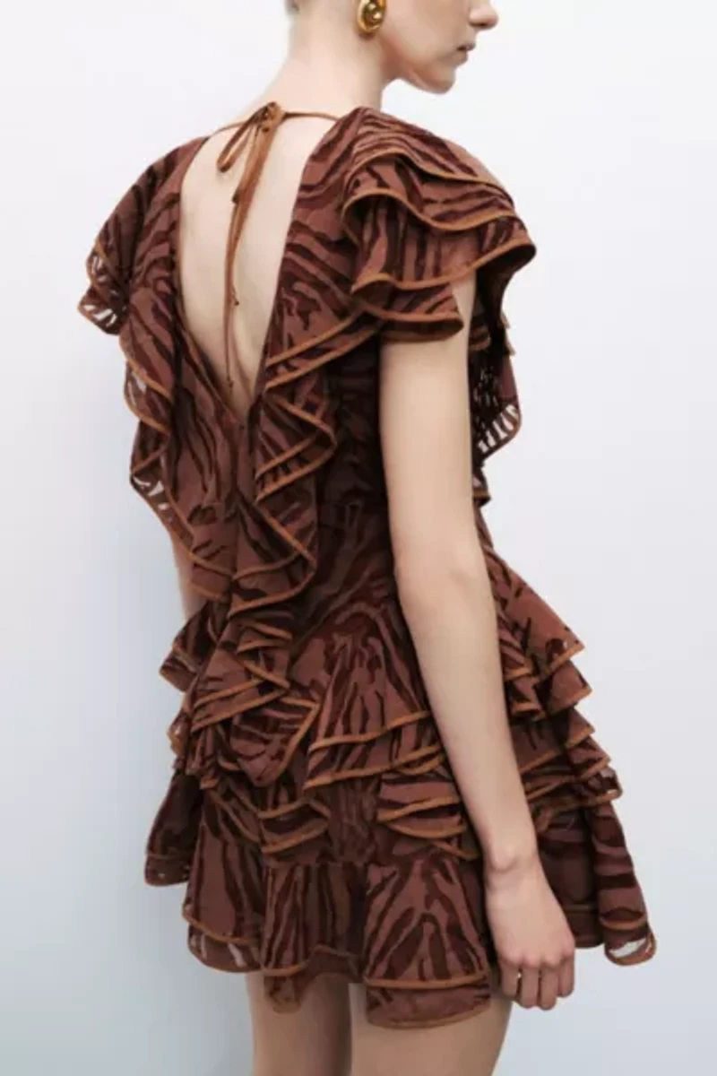 Nocturne Ruffled Mini Dress