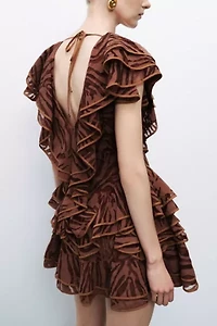 Nocturne Ruffled Mini Dress
