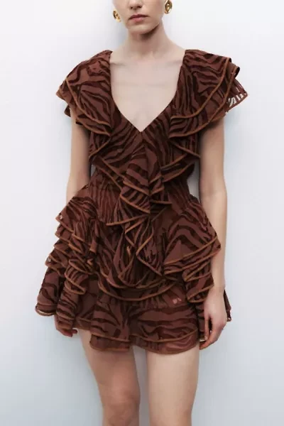 Nocturne Ruffled Mini Dress