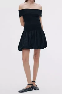 Nocturne Off The Shoulder Bubble Mini Dress