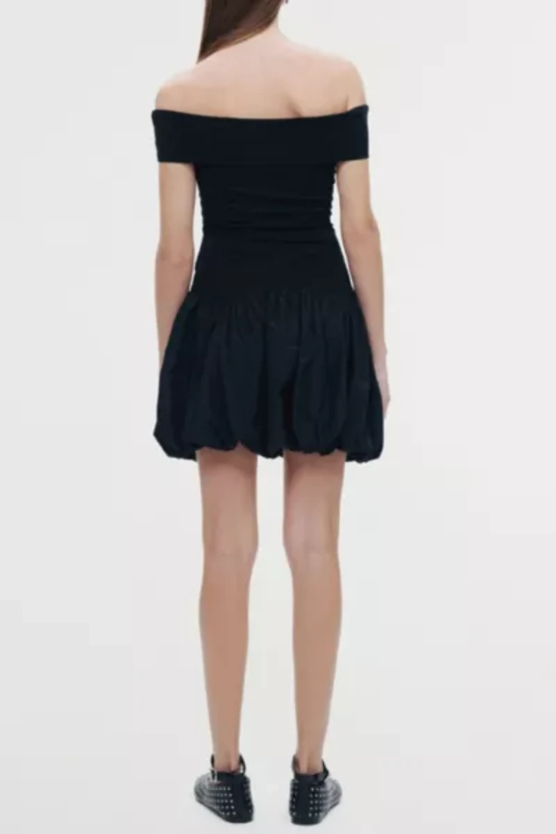 Nocturne Off The Shoulder Bubble Mini Dress