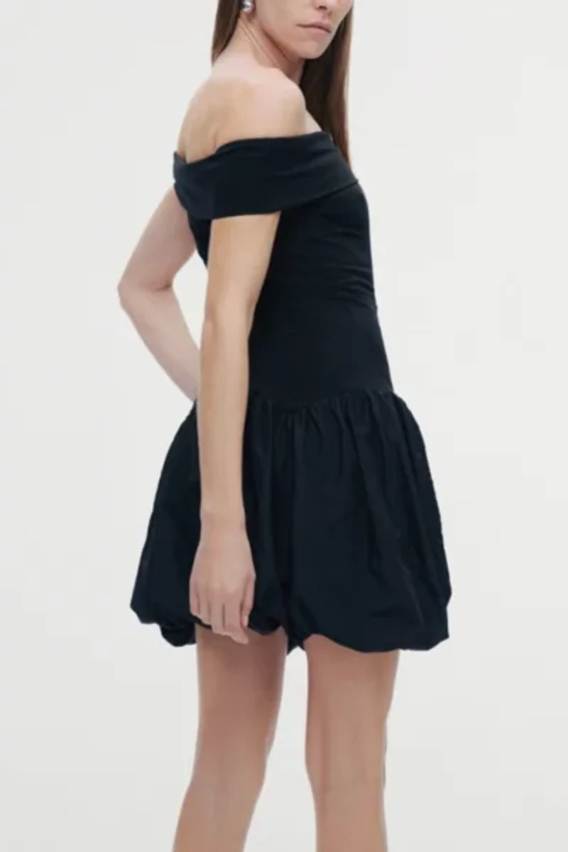 Nocturne Off The Shoulder Bubble Mini Dress
