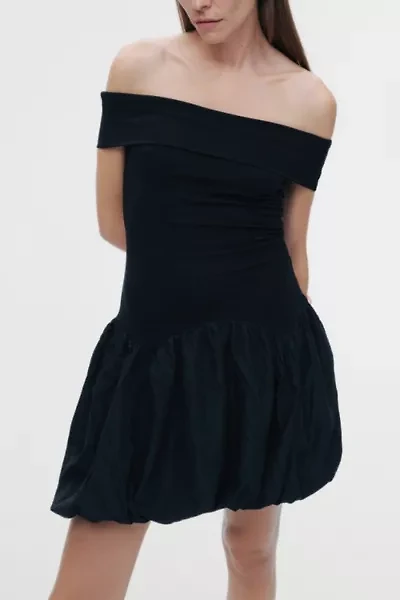 Nocturne Off The Shoulder Bubble Mini Dress