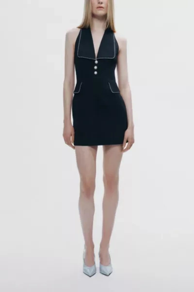 Nocturne Collared Mini Dress