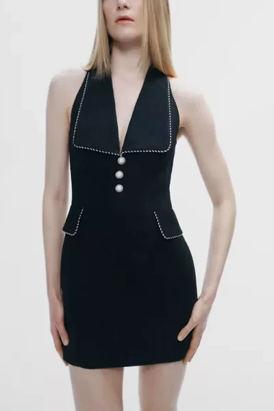 Nocturne Collared Mini Dress