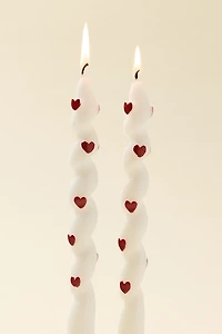 For Love & Lemons UO Exclusive Heart Taper Candle Set
