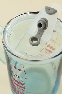 Peanuts Snoopy Graphic Glass Travel Mug