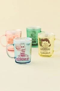 Peanuts Snoopy Graphic Glass Travel Mug