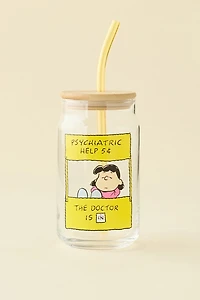 Peanuts Snoopy Graphic To-Go Glass Tumbler