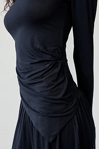 Out From Under Kiera Drippy Asymmetric Long Sleeve Boatneck Top