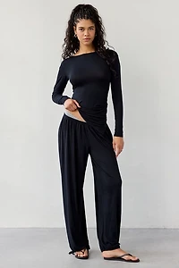 Out From Under Kiera Drippy Asymmetric Long Sleeve Boatneck Top