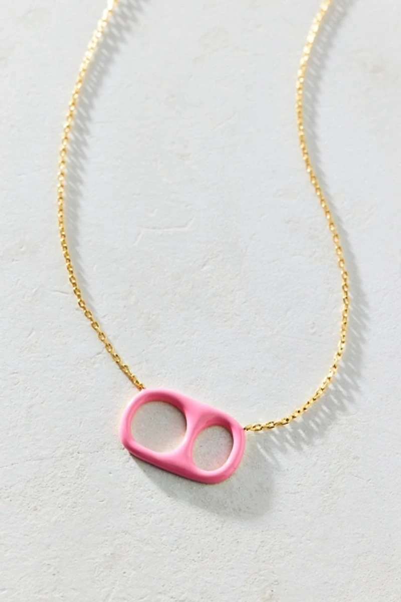 BONBONWHIMS UO Exclusive Pink Enamel Pop Drop Necklace