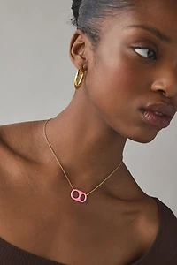 BONBONWHIMS UO Exclusive Pink Enamel Pop Drop Necklace