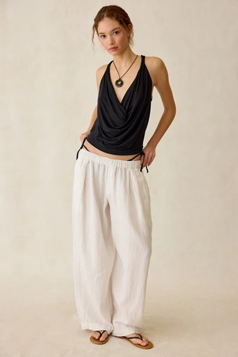 Out From Under Kiera Jersey Knit Twisted Cowl Neck Tank Top