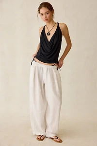 Out From Under Kiera Jersey Knit Twisted Cowl Neck Tank Top