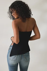 UO Afterparty Asymmetric Side-Slit Flyaway Tube Top