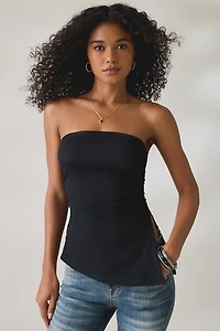 UO Afterparty Asymmetric Side-Slit Flyaway Tube Top