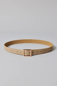 Ex-Boyfriend Square Buckle Suede Belt