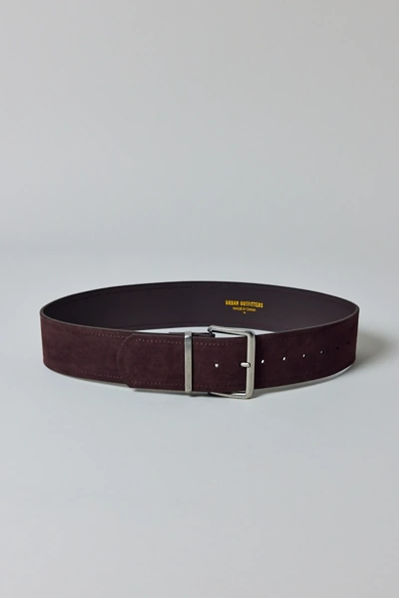 Buckled Wide Suede Belt