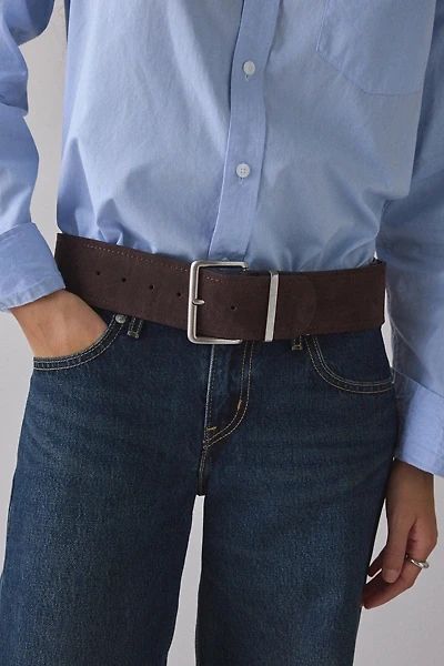 Buckled Wide Suede Belt