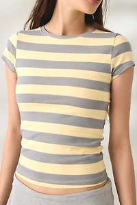 Out From Under Bec Short Sleeve Cropped Baby Tee