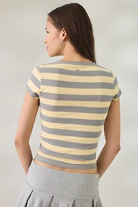 Out From Under Bec Short Sleeve Cropped Baby Tee