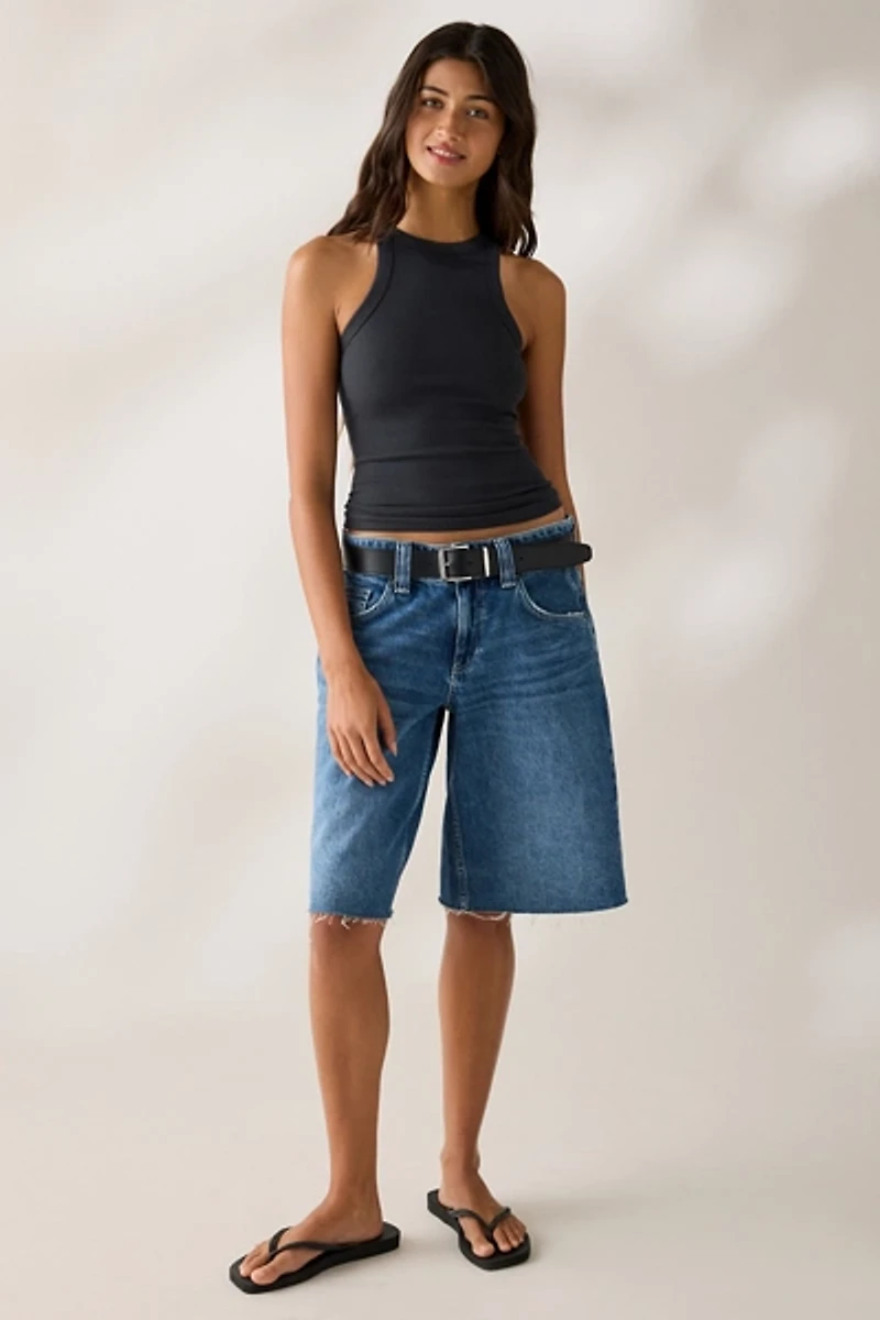 BDG Off-Duty Ribbed High Neck Tank Top