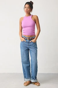 BDG Off-Duty Ribbed High Neck Tank Top