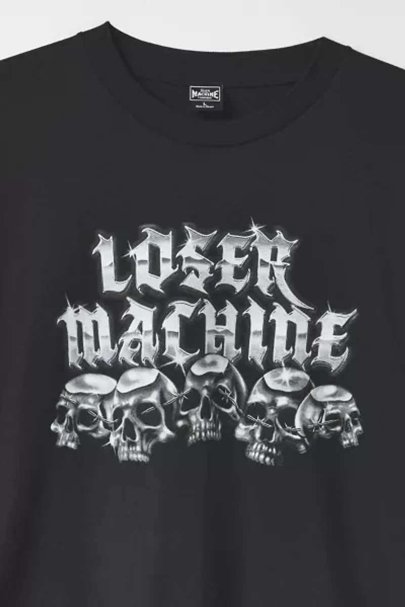 Loser Machine Crystal Skull Graphic Long Sleeve Tee