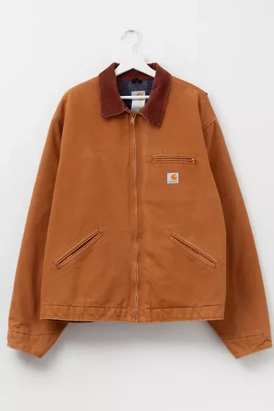 Vintage Y2K Carhartt Detroit Blanket Lined Brown Duck Canvas Jacket Made in USA