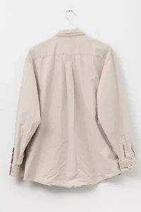 Vintage 1990s Distressed L.L. Bean Cotton Brown Button Up Shirt