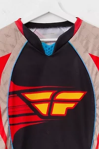 Vintage Y2K Fly Racing Distressed Brown Red Motocross Jersey