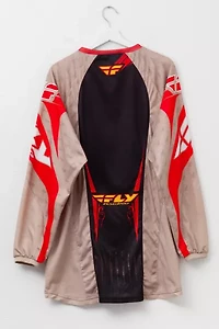 Vintage Y2K Fly Racing Distressed Brown Red Motocross Jersey