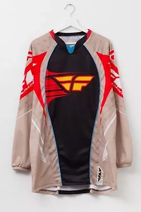 Vintage Y2K Fly Racing Distressed Brown Red Motocross Jersey