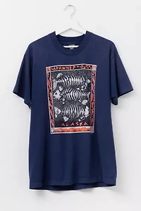 Vintage 1990s Distressed Spawned Out Salmon Graphic T-Shirt