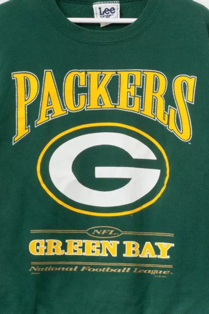 Vintage 1990s Green Bay Packers Graphic Crewneck Sweatshirt Made in USA